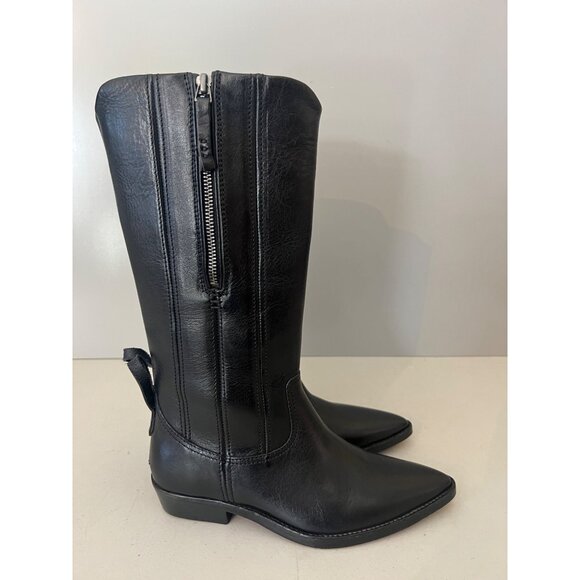 Free People $398 We The Free Allistar Pointed Boots Size 6 in Black Leather - Picture 9 of 11